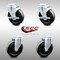 Service Caster 5 Inch SS Hard Rubber Wheel Swivel Bolt Hole Caster Set with 2 Brakes SCC SCC-SSBH20S514-HRS-2-TLB-2 - alternate 1